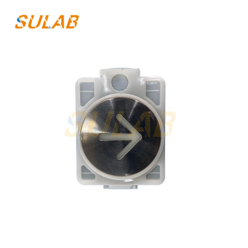 Mitsubishi Elevator Push Button with Orange LED Backlight ABS Engineering Plastic Shell and 400,000 Presses Lifespan for COP LOP Call Station