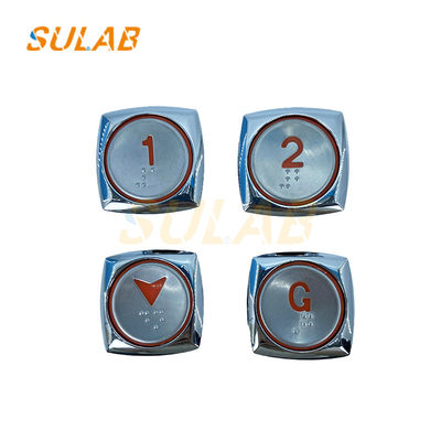 A4J16002 Hyundai Thang máy đẩy nút Thang máy phụ tùng Đỏ sáng Trắng