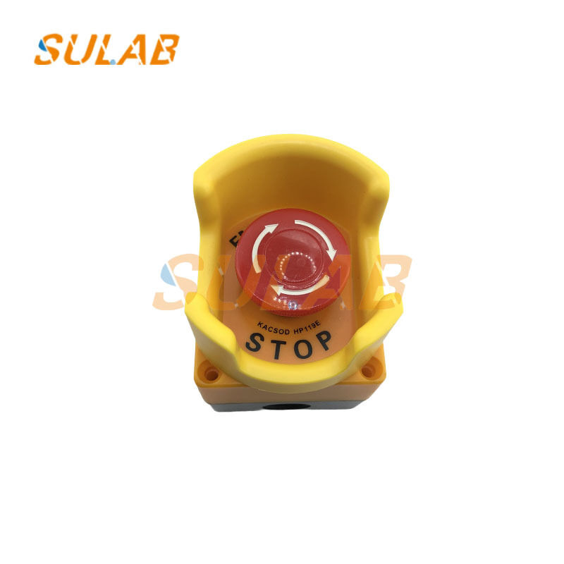 Elevator Safety Emergency Stop Switch with Flame-Retardant ABS Shell and 1NO+1NC Contact Configuration for Universal Mounting