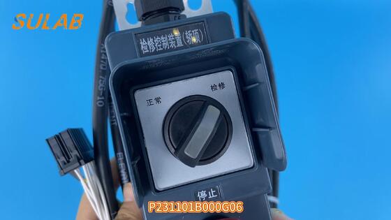 Hộp kiểm tra thang máy Mitsubishi OEM nguyên bản với thiết kế gắn trên đỉnh xe và chức năng điều khiển hoàn chỉnh