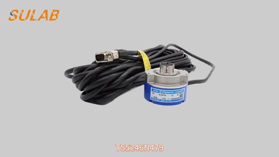Bộ mã hóa vòng quay trục rỗng Tamagawa TS5246N479 với 8192 xung mỗi vòng quay và nguồn điện DC 5V cho động cơ kéo PMSM thang máy